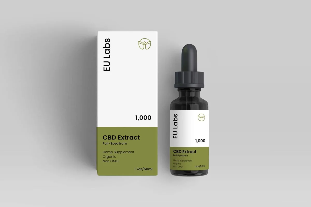 1000mg full-spectrum CBD oil bottle and box — CBD Oil Sydney