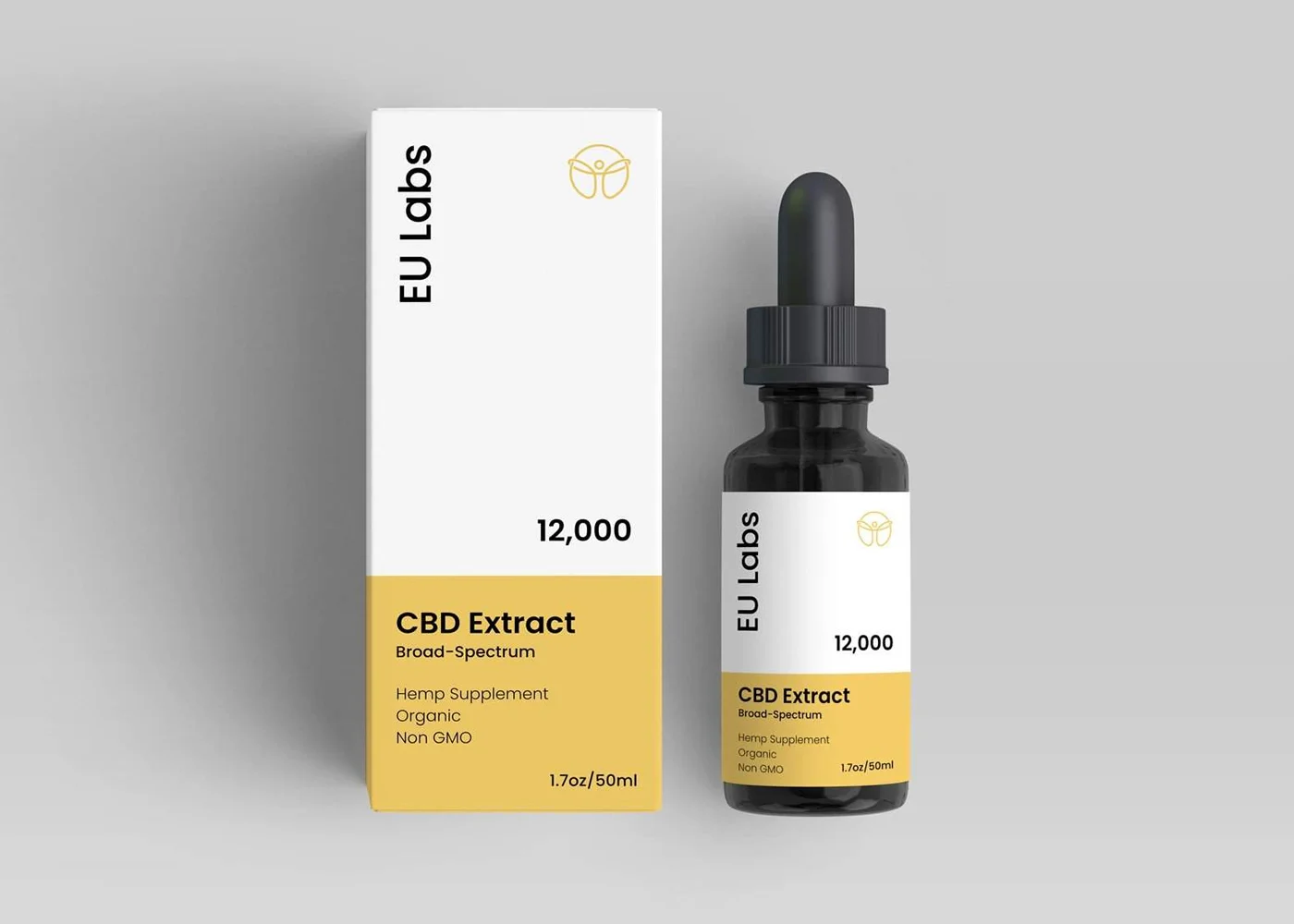 12000mg broad-spectrum CBD oil bottle and box — CBD Oil Sydney