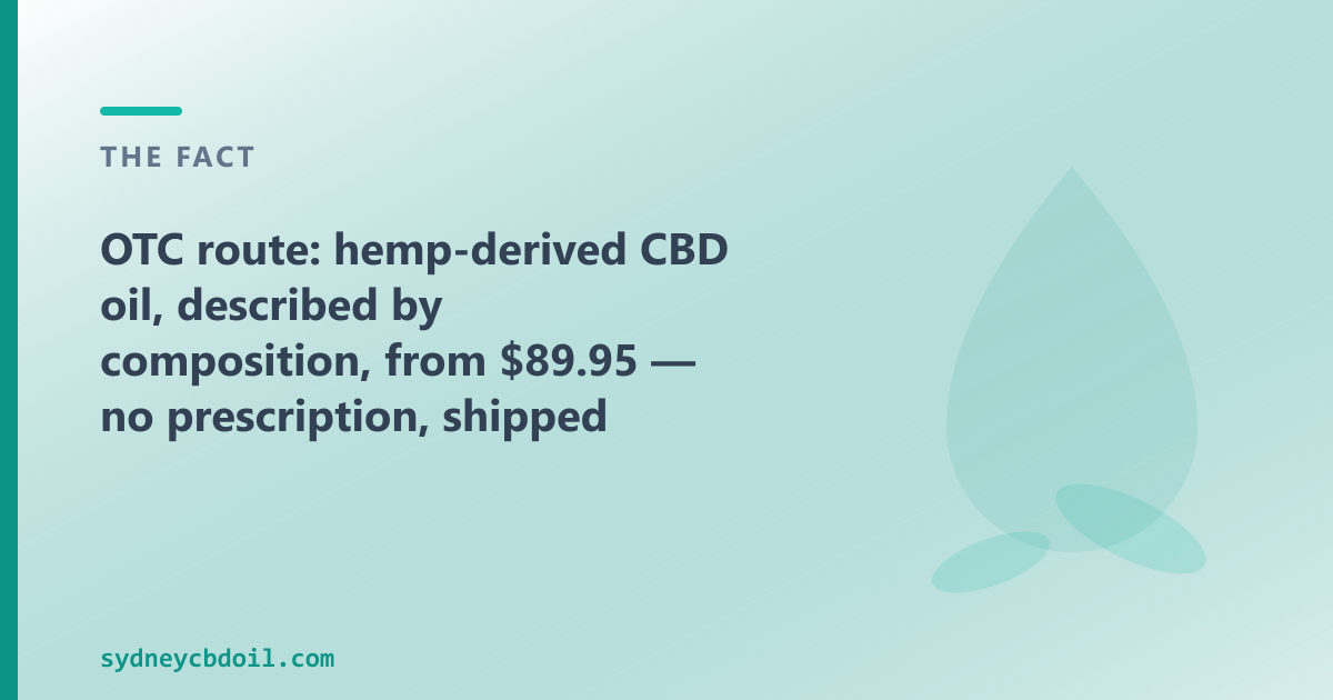CBD Oil Sydney ships hemp-derived CBD oil across NSW — starting at $69.00, lab-tested by batch