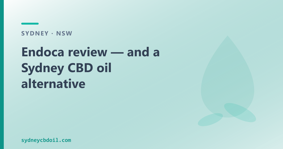 Endoca review — Sydney CBD oil domestic alternative